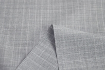 Тонкая костюмная шерсть с эластаном полоска серый