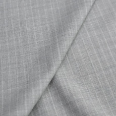 Тонкая костюмная шерсть с эластаном полоска серый