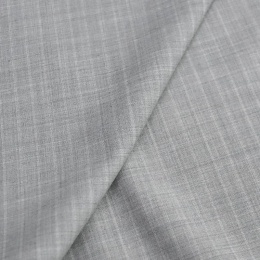 Тонкая костюмная шерсть с эластаном полоска серый