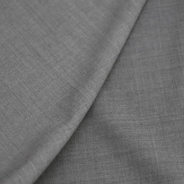 Тонкая костюмная шерсть с эластаном серый меланж