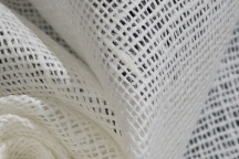 Decorative fabric-mesh white-milky