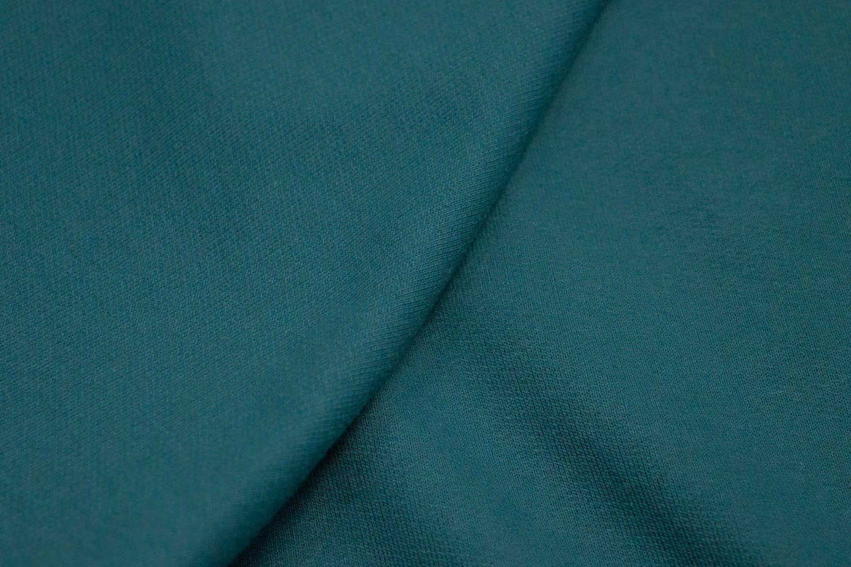 HUGO BOSS Итальянский хлопковый трикотаж-футер темно-бирюзовый